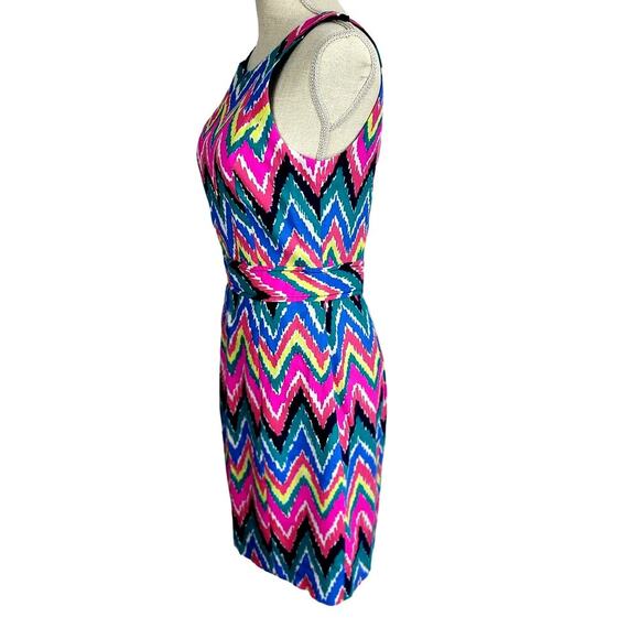 Lilly Pulitzer Size 4 Chevron Sherlynn Hearts A Flutter dress Sleeveless #699 - Picture 3 of 11